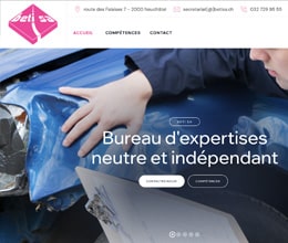Site Service d'expertise - site web créé par Jaune-cerise, Neuchâtel