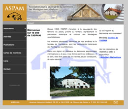 Aspam - site web créé par Jaune-cerise, Neuchâtel
