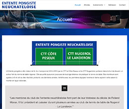 Site tennis de table - site créé par Jaune-cerise, Neuchâtel
