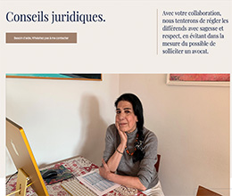 Site aide conseil juridique- Site Internet à Neuchâtel par Jaune-Cerise